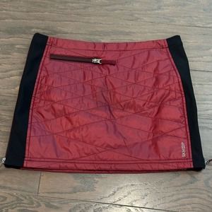 Skhoop Insulated Bum Warmer / Mini Skirt Ruby Red / Black SZ Medium